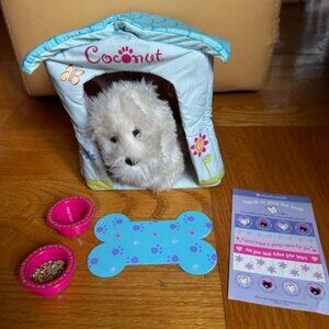 American Girl Dog Coconut’s Doughouse III with Coconut Dog (retired)